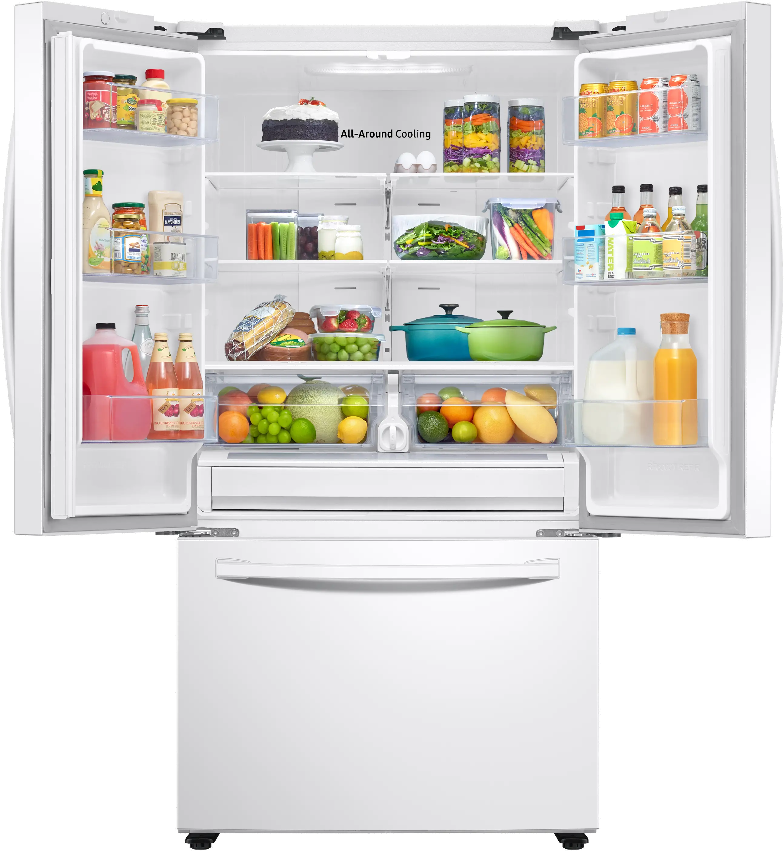 RF28T5001WW Samsung 28.2 cu ft French Door Refrigerator - White-2