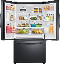 RF28T5101SG Samsung 36 Inch French Door Refrigerator with Internal Water Dispenser - 28.2 cu. ft., Black Stainless Steel-2