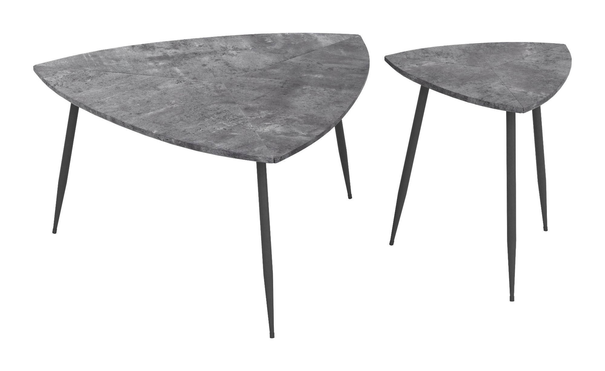 Triangular Mid-century Table Set - Normandy-2