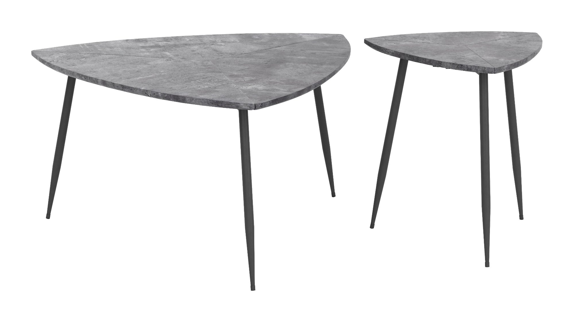 Triangular Mid-century Table Set - Normandy-3