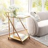 Glam Gold and Mirror Bar Cart - Alto