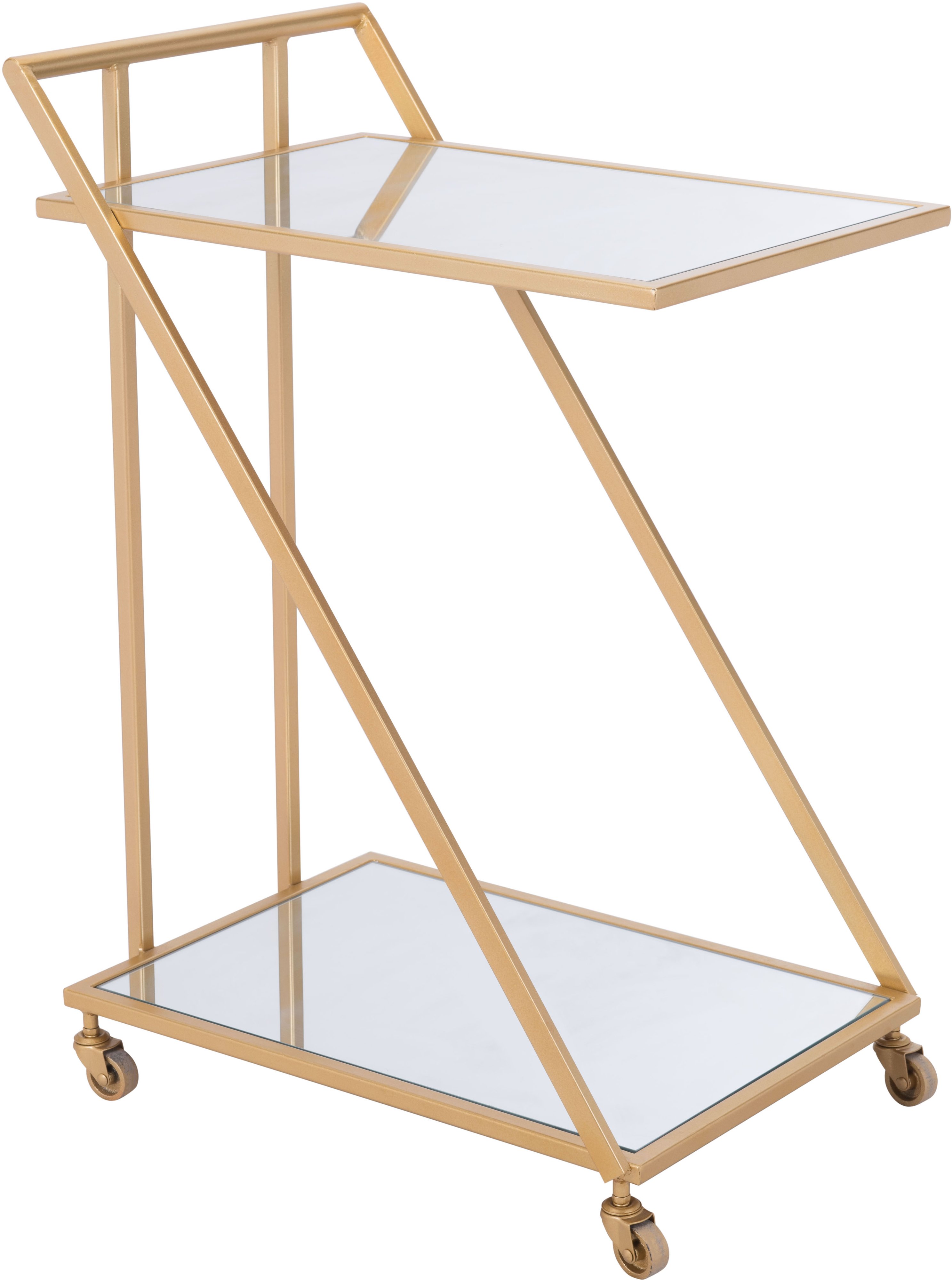 Glam Gold and Mirror Bar Cart - Alto-2