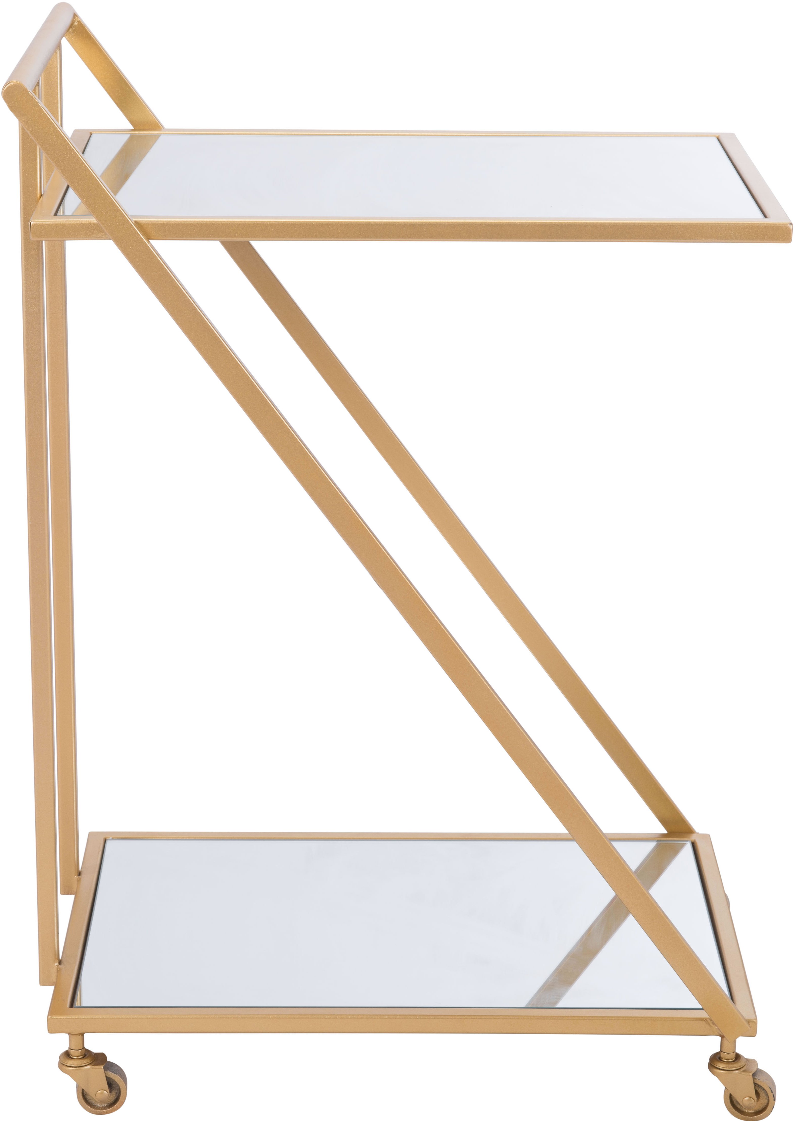 Glam Gold and Mirror Bar Cart - Alto-3