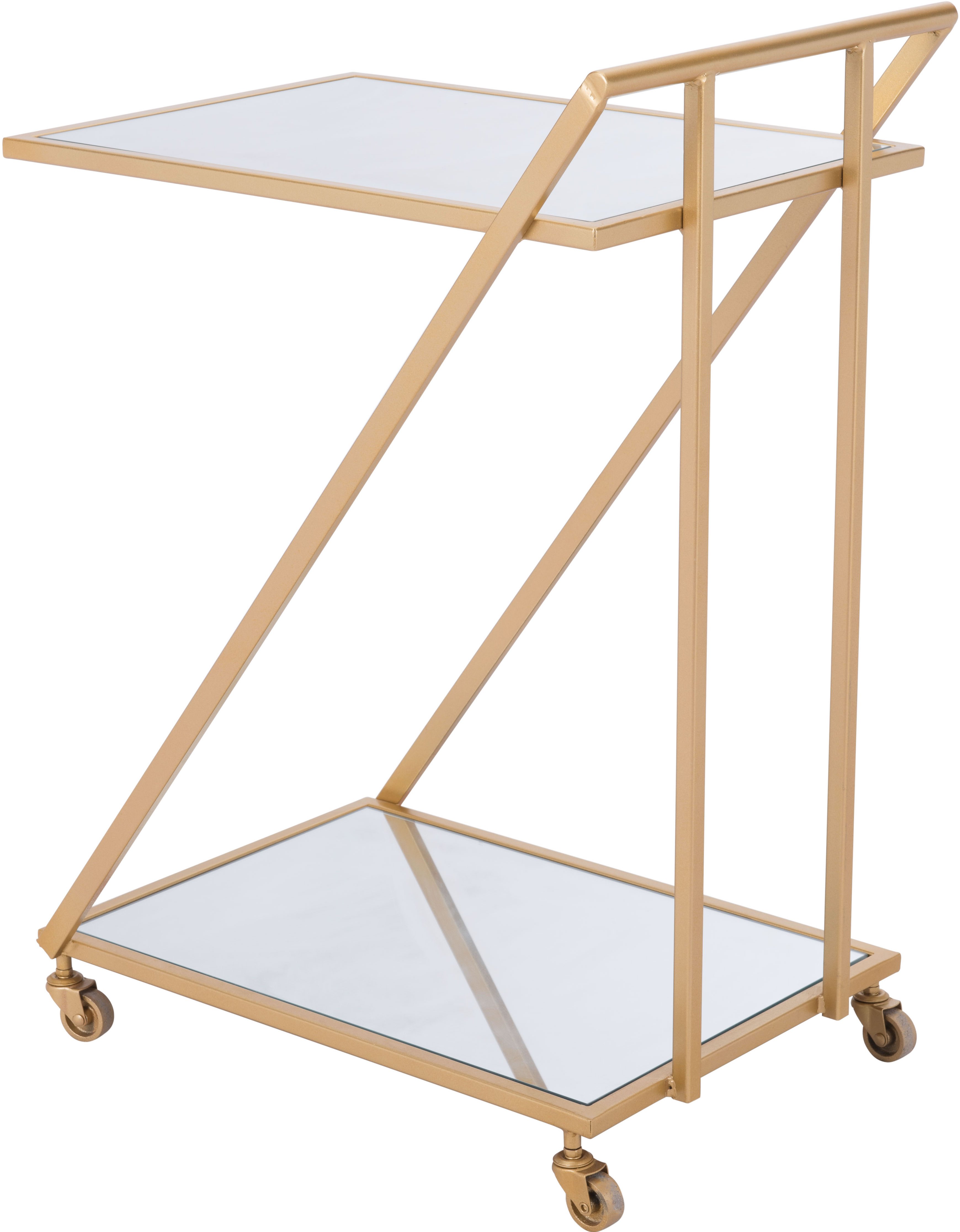 Glam Gold and Mirror Bar Cart - Alto-5