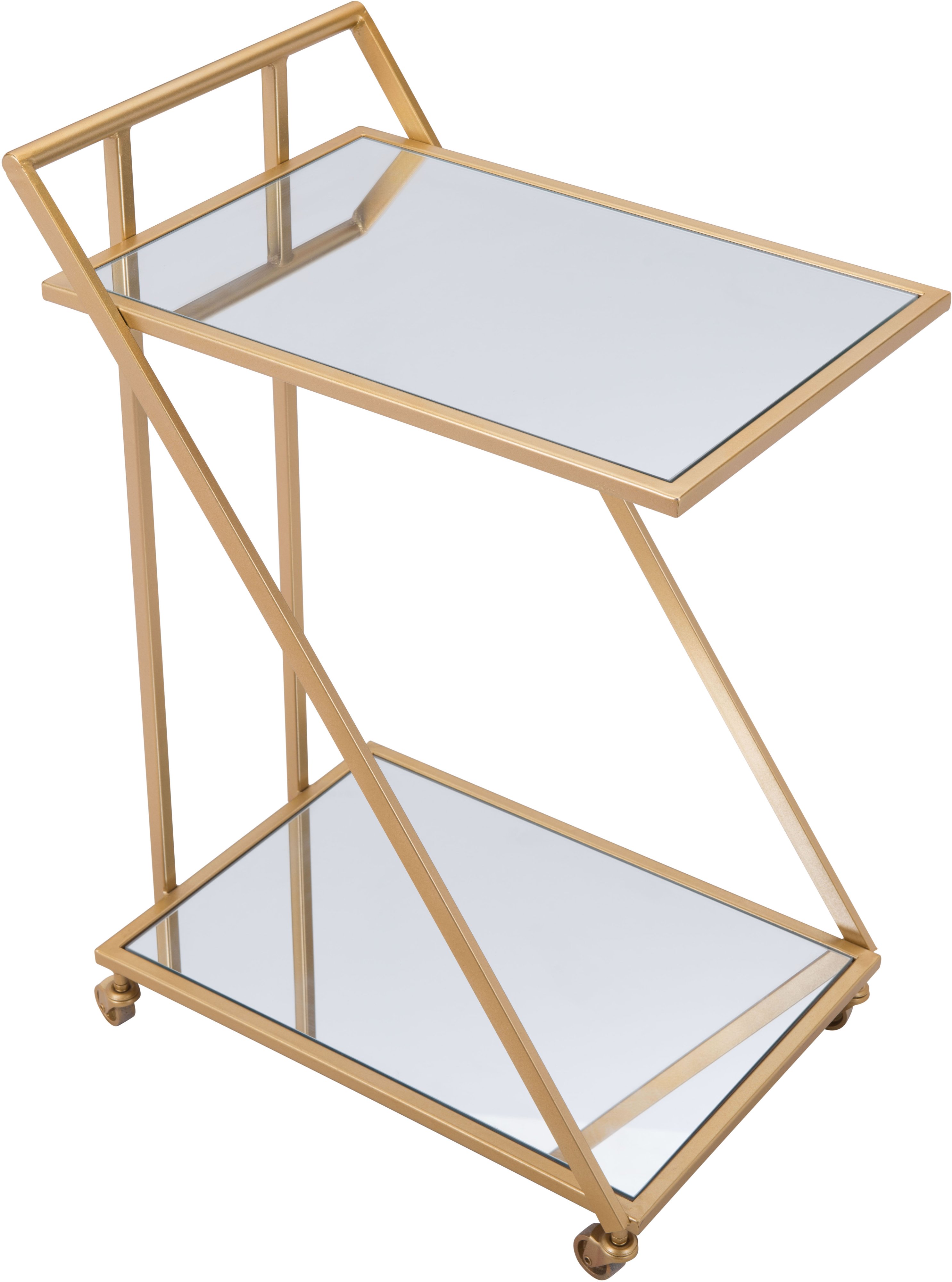 Glam Gold and Mirror Bar Cart - Alto-7
