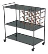 Glam Black Metal Bar Cart - Streamline