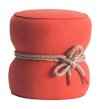 Upholstered Orange Ottoman - Tubby
