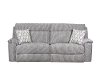 Silver Contemporary Reclining Sofa - Warwick