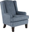 Classic Atlantic Blue Upholstered Wingback Chair - Andrea