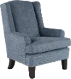 Classic Atlantic Blue Upholstered Wingback Chair - Andrea