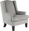 Andrea Classic Pewter Gray Wingback Chair