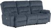 Denim Blue Power Reclining Curved Sofa - Ryson
