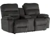 Ryson Gray Power Reclining Loveseat with Console