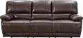 Brown Leather Power Reclining Sofa - Sorrento