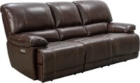 Brown Leather Power Reclining Sofa - Sorrento-2