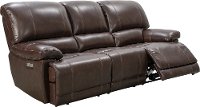 Brown Leather Power Reclining Sofa - Sorrento-3