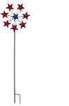 Red, White and Blue Metal Patriotic Yard Stake Spinner