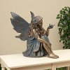 Magnesium Bronze and Pewter Gray Fairy Outdoor Figurine