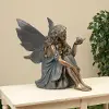 Magnesium Bronze and Pewter Gray Fairy Outdoor Figurine