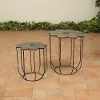 Clearance 20 Inch Bronze-Rust and Light Gray Flower Iron Planter Stand