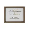 10 Inch Wood and Metal Inspirational Block