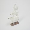 White Resin Ceramic Stacking Animals Figurine