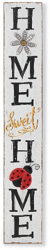 59 Inch Wood Home Sweet Home Porch Sign with Metal Accent