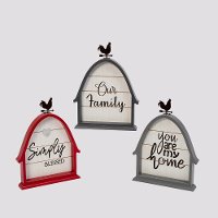 Assorted Wooden Barn House Sign Tabletop Decor