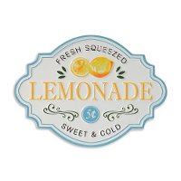 15 Inch Embossed Metal Lemon Design Wall Sign