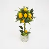 19 Inch Potted Faux Yellow Lemon Tree Arrangement