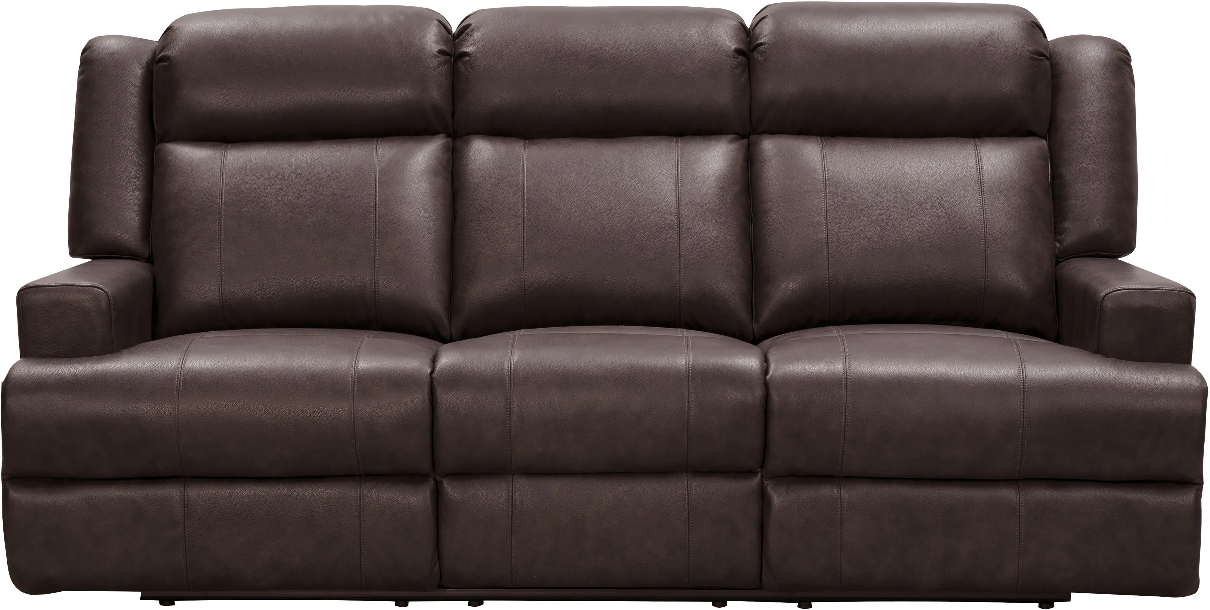 Elliot Dark Brown Leather Power Reclining Sofa-1