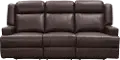 Elliot Dark Brown Leather Power Reclining Sofa