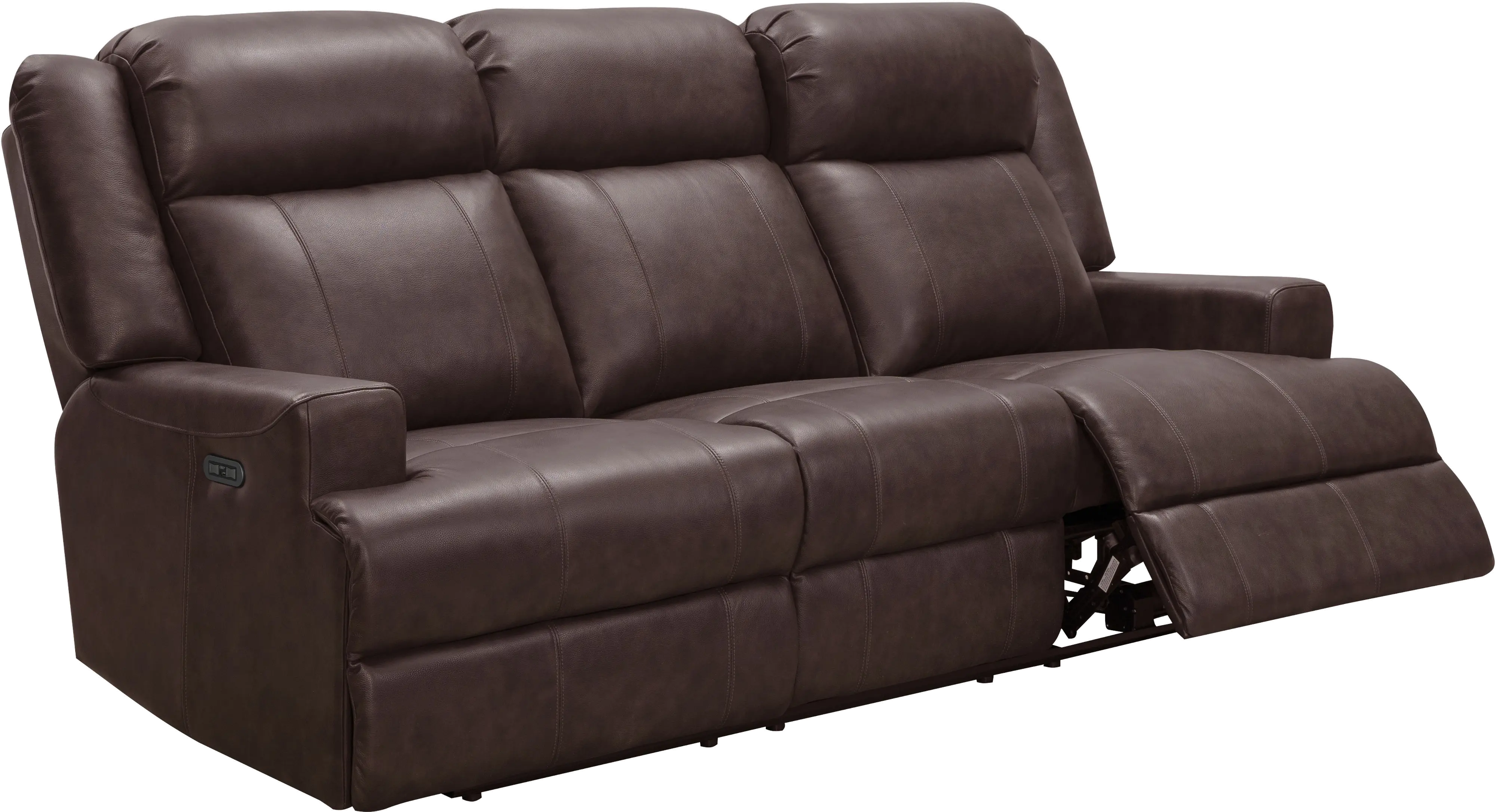 Elliot Dark Brown Leather Power Reclining Sofa-3
