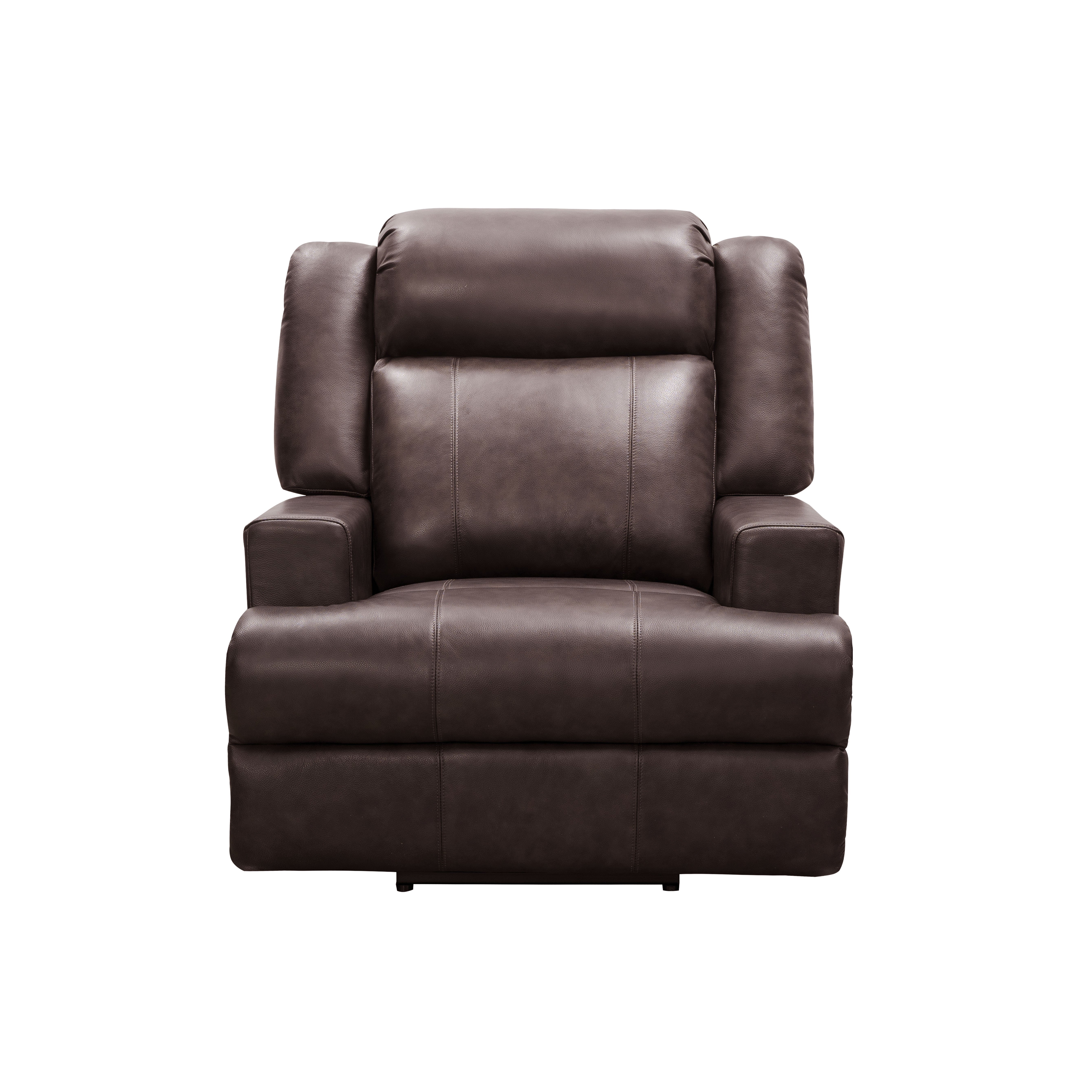 Elliot Dark Brown Leather Power Recliner-1