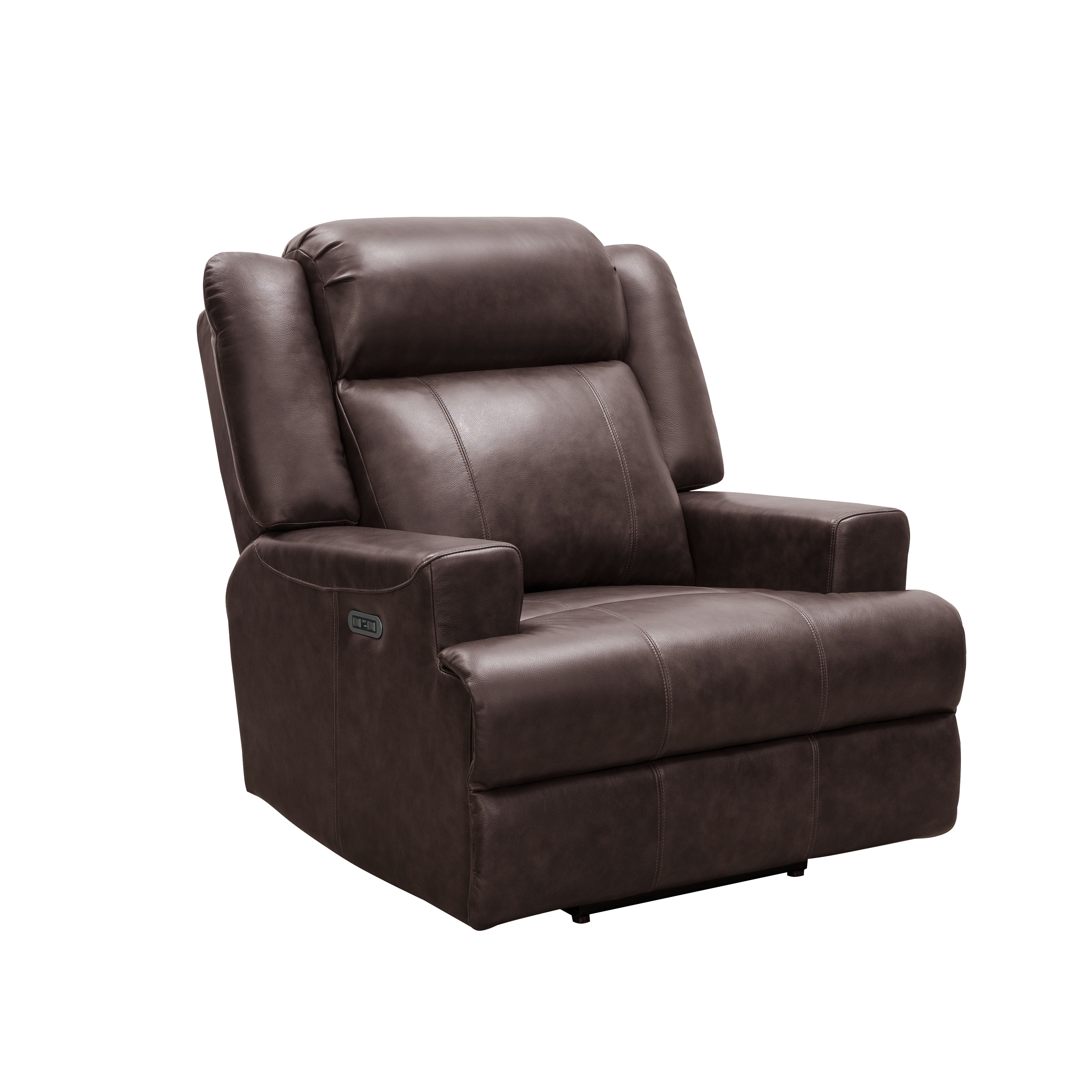 Elliot Dark Brown Leather Power Recliner-2