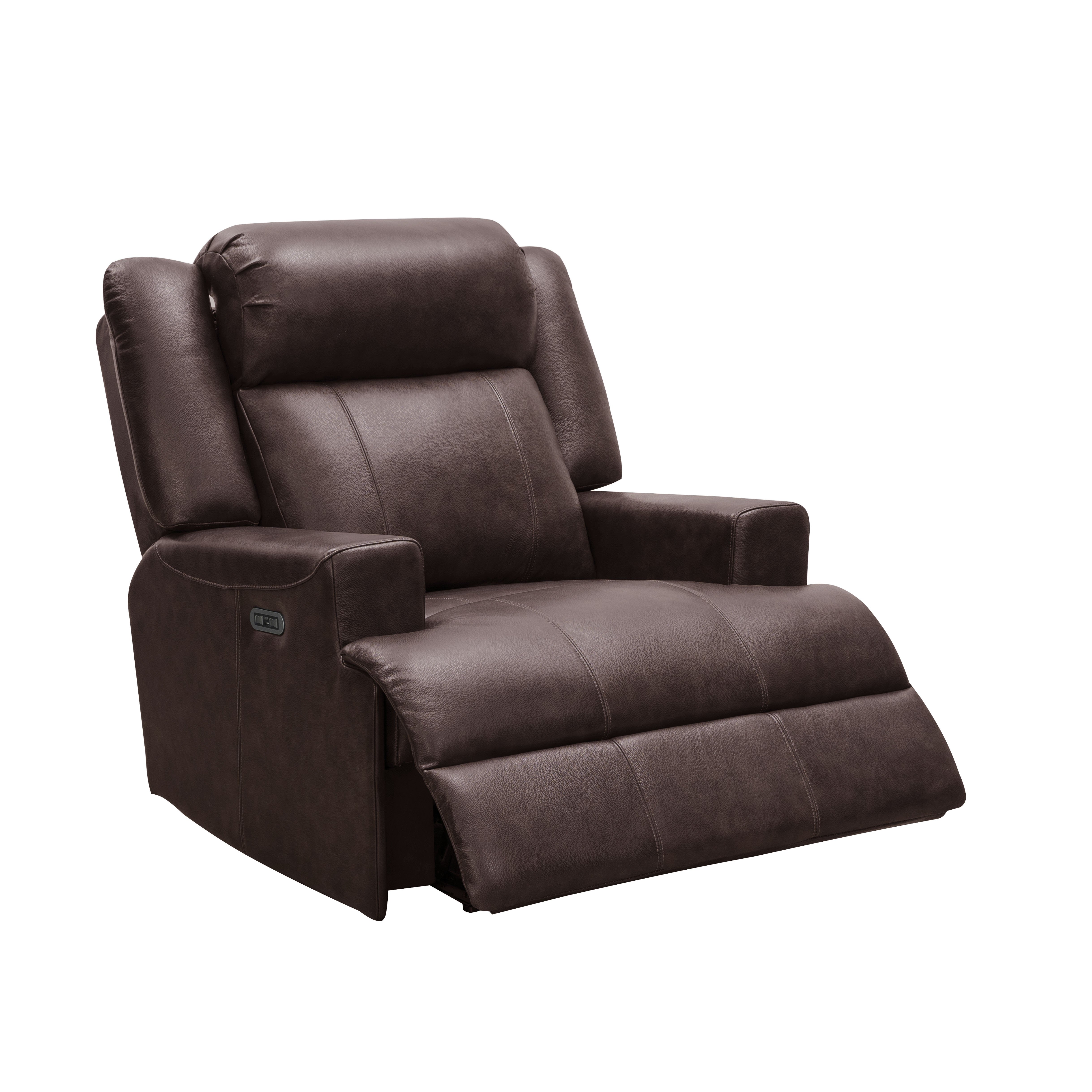 Elliot Dark Brown Leather Power Recliner-3