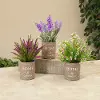 Assorted Faux Flower Arrangement in Burlap Pot