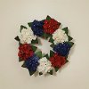 Red, White and Blue Americana Faux Flower Wreath Arrangement