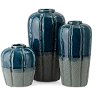 7 Inch Dark Teal Ceramic Vase