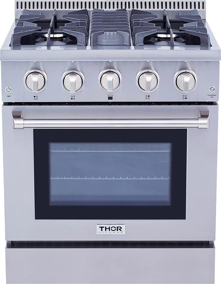 HRD3088U Thor 30 Inch Professional Dual Fuel Convection Range - Stainless Steel-1