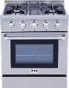 HRD3088U Thor Professional 4.2 cu ft Dual Fuel Range - Stainless Steel 30 Inch