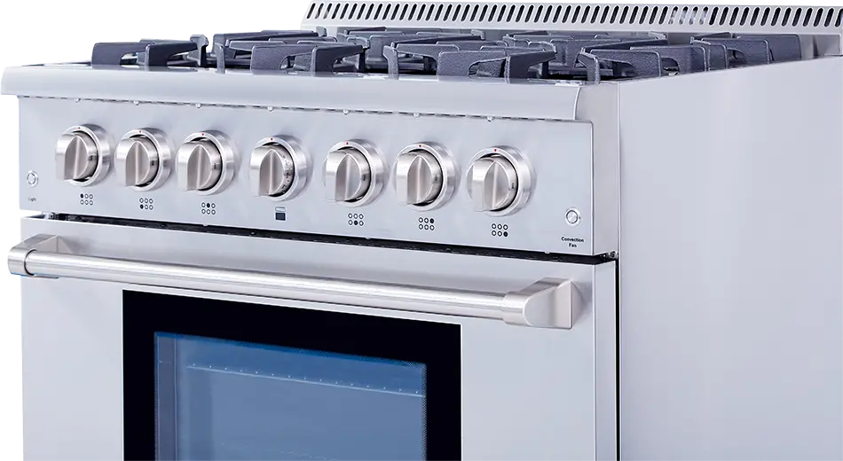 HRD3606U Thor 36 Inch Professional Dual Fuel Convection Range - Stainless Steel-5