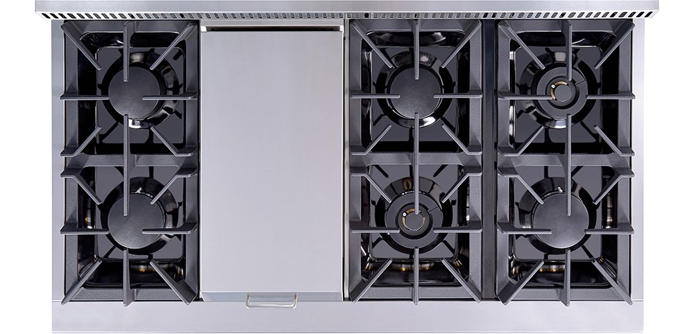 HRD4803U Thor 48 Inch Professional Dual Fuel Convection Range - Stainless Steel-2