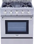 Thor 4.2 cu ft Professional Gas Range - Stainless Steel