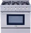 HRG3618U Thor Professional 5.2 cu ft Gas Range - Stainless Steel 36 Inch