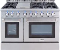 HRG4808U Thor 48 Inch Professional Gas Range - Stainless Steel