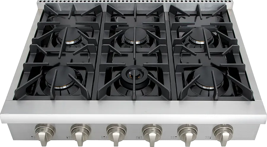 HRT3618U Thor 36 Inch Professional Gas Rangetop - Stainless Steel-1
