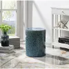 16 Inch Reactive Glaze Blue Ceramic Stool