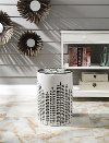 Black and White Ceramic Stool