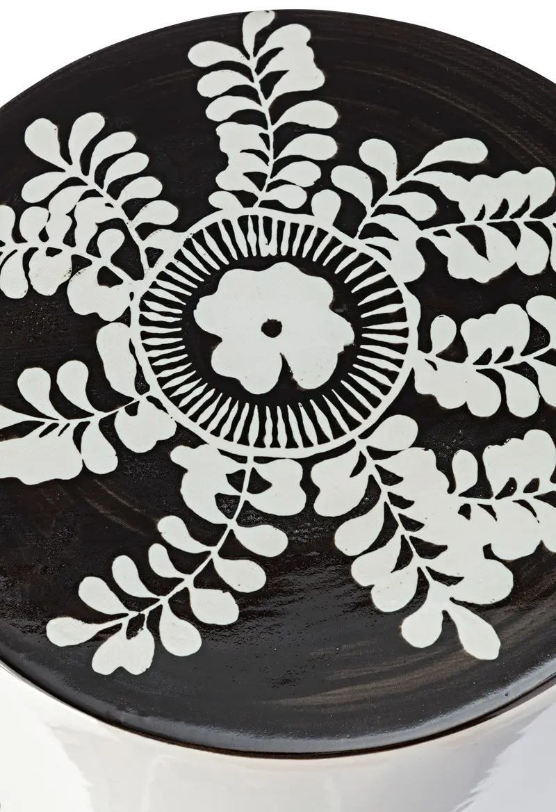 Black and White Ceramic Stool-3